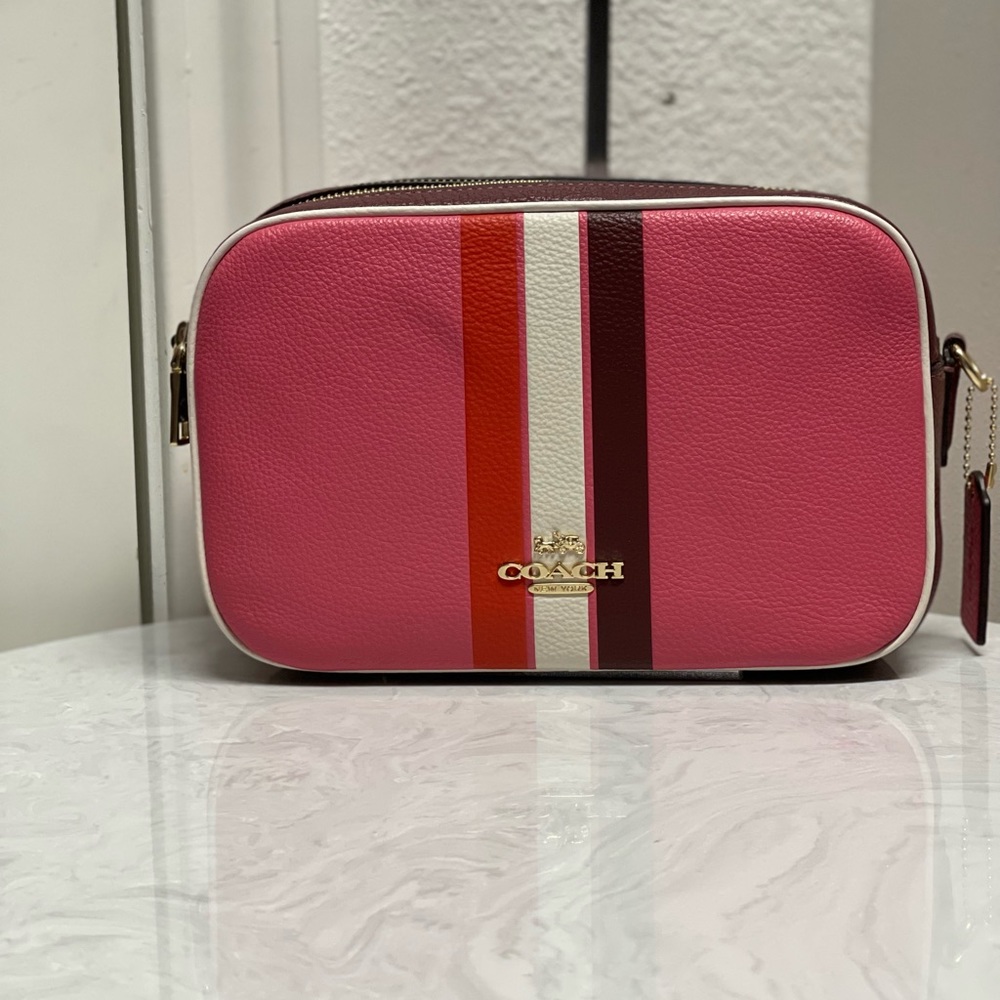 Coach Jes Crossbody in Pink Color block with Matching Wallet - Picture 3 of 14